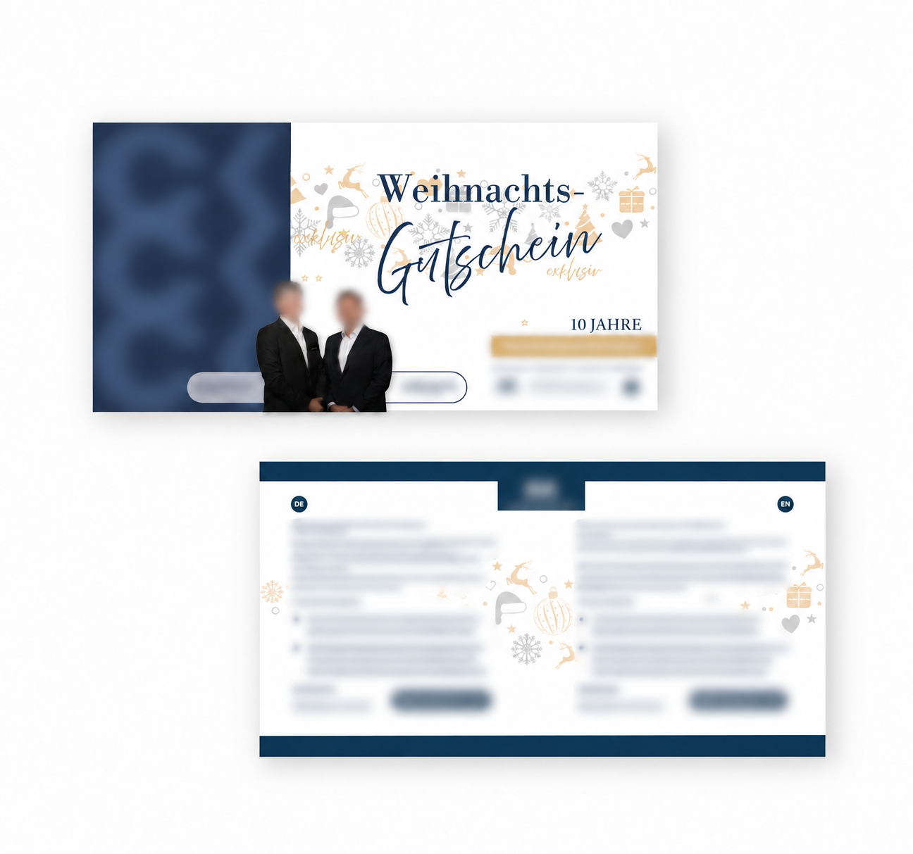 Anonymisiertes Referenzprojekt einer individuell gestalteten Firmen-Weihnachtskarte