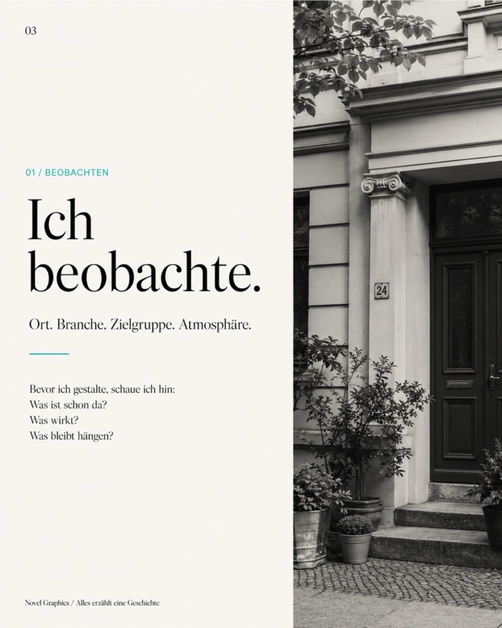 Editorial gestaltetes Printmotiv von Novel Graphics