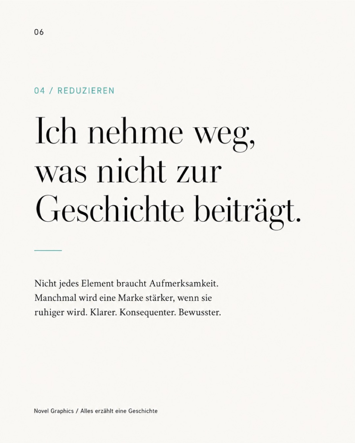 Editorial-Beitrag über Reduktion im Markendesign